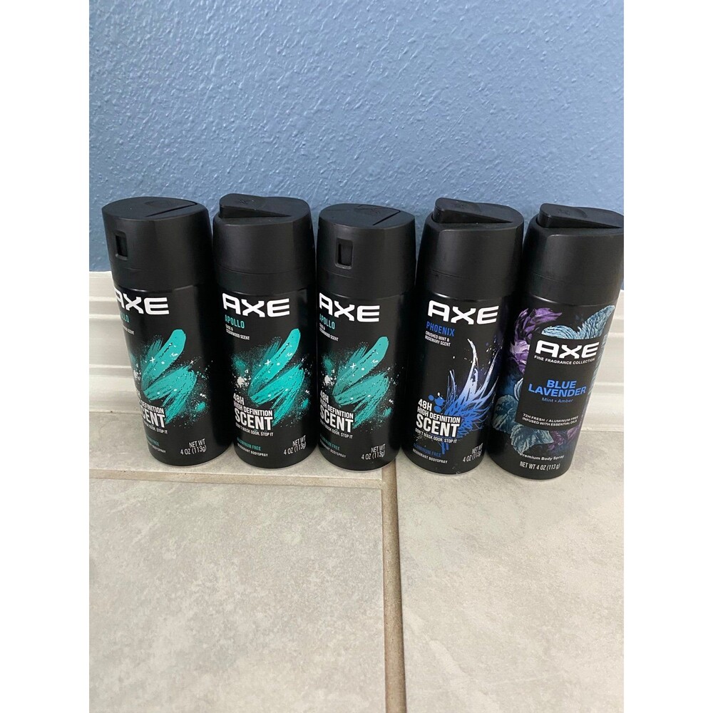 5 brand new Axe deodorant body spray bundle set